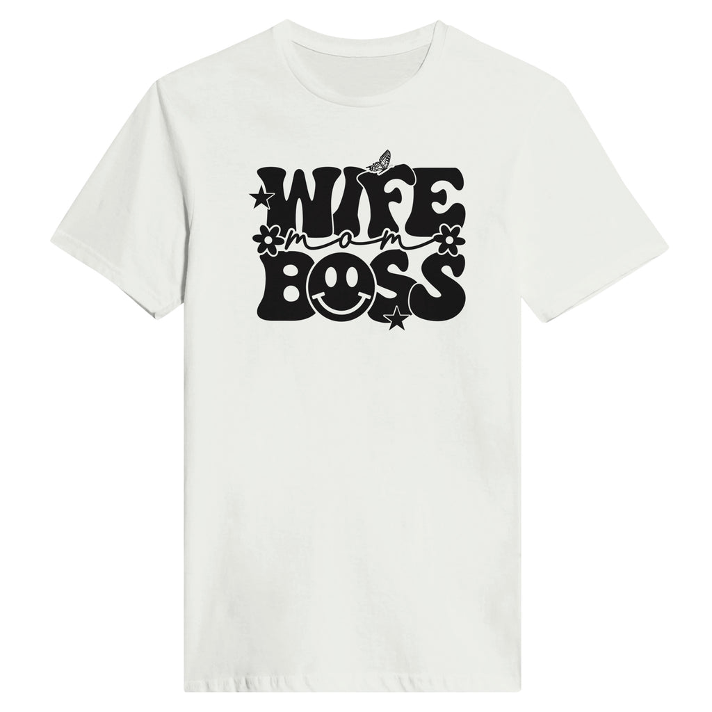 Leading with Love - Wife Boss Statement Apparel - White - Print Material