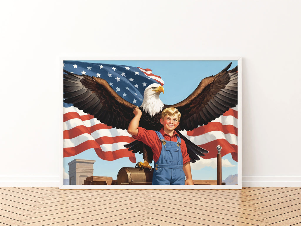 Wings of Freedom, Heart of Home - 24x36 - Framed Posters