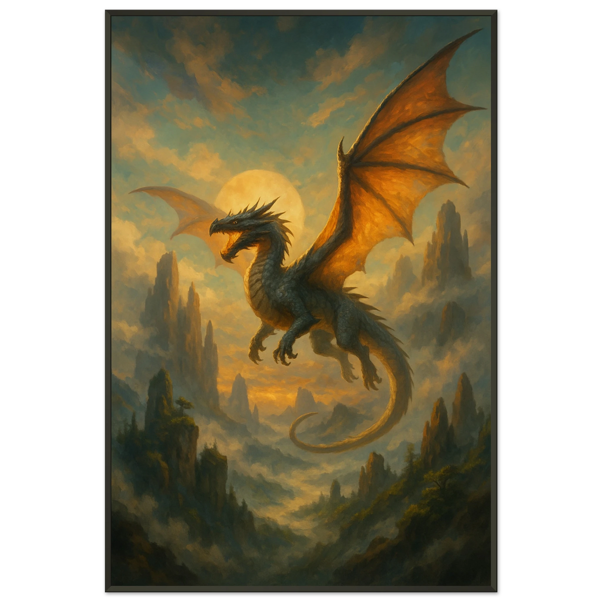 Gift Power – Soaring Dragon Metal Framed Poster - Default Title - Metal Framed Posters