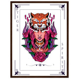 Artistry Unleashed - Warrior, Sacred Bull, and Tiger Spirit - - Wooden Framed Posters