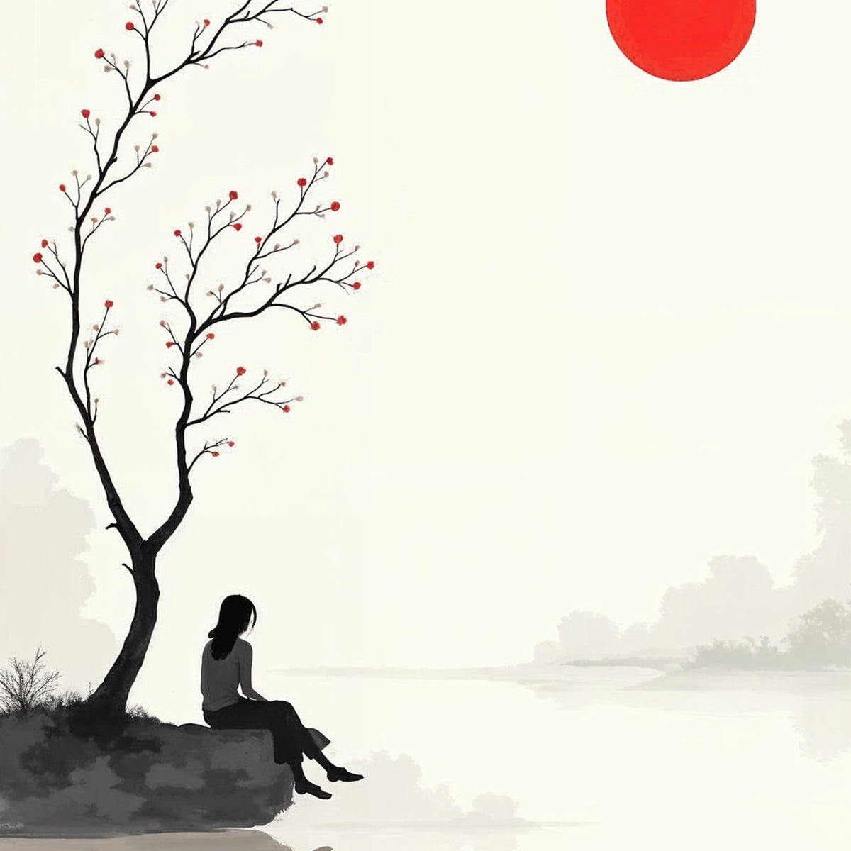 Solitude Under the Red Sun - - Framed Posters