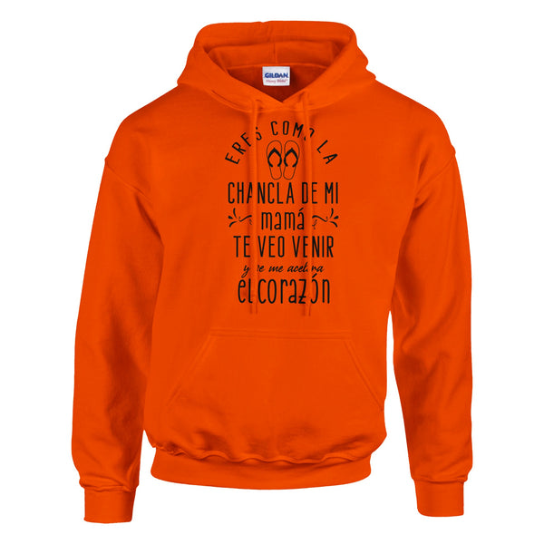 Mama's Chancla - Heartwarming Tribute Hoodie - Orange - Hoodies