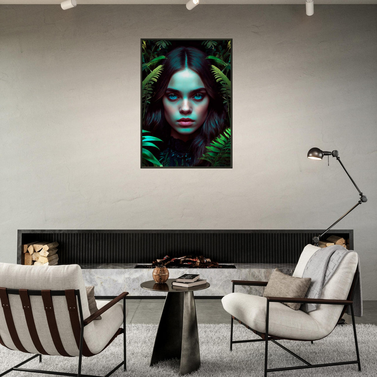 Emerald Mystique - Captivating Eyes in Nature - - Metal Framed Posters