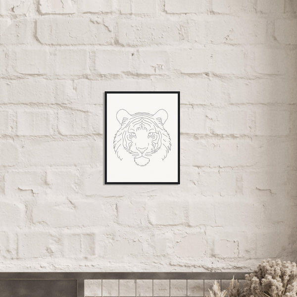 Majestic Lines - The Tiger's Gaze - - Wooden Framed Posters