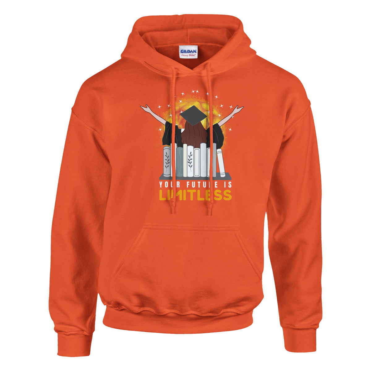 Boundless Future - A Toast to New Beginnings - Orange - Hoodies