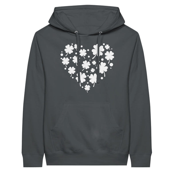 Blooming Memories - Red Heart Flower Unisex Hoodie - Charcoal - Hoodies