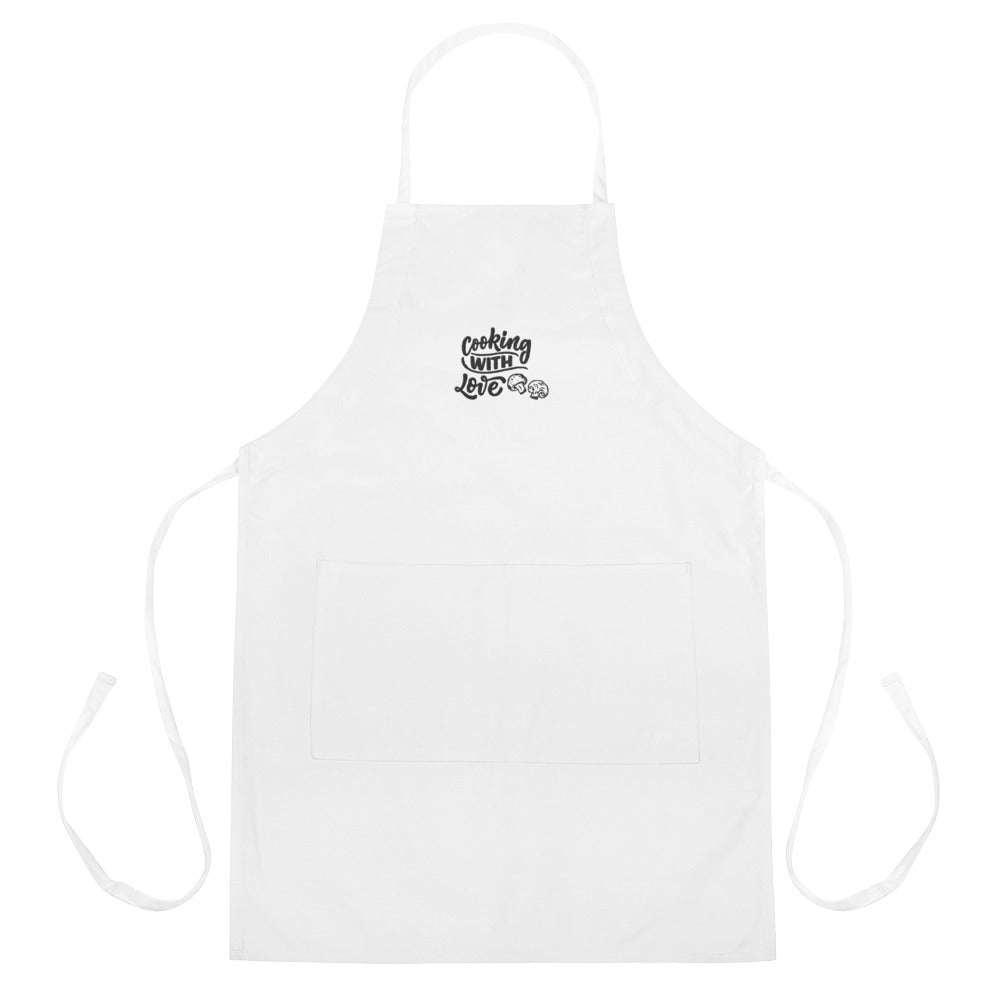 Cooking with Love - Artistic Embroidered Apron - - Aprons