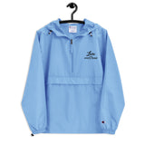 Every Hour Love - Embroidered Typography Champion Jacket - Light Blue - Jackets