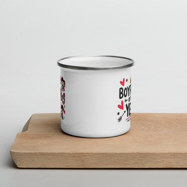 Love is Sweet - Enamel Mug for Your Boyfriend - - Mugs