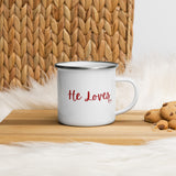 He Loves Enamel Mug - A Cherished Keepsake - Default Title - Mugs