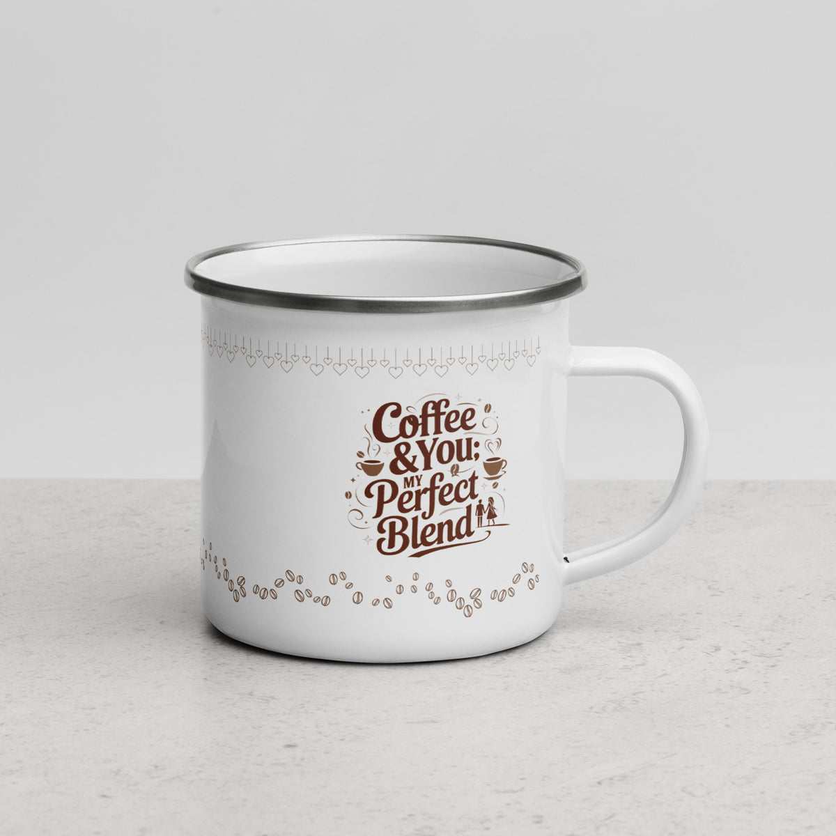 Your Perfect Blend - Enamel Mug Gift for Boyfriend - - Mugs