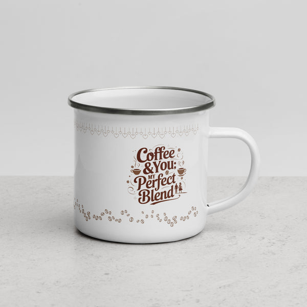 Your Perfect Blend - Enamel Mug Gift for Boyfriend - - Mugs