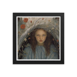 Dreamlike Innocence - A Serene Portrait - Black 10″×10″ - Framed Poster