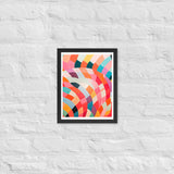 Dynamic Harmony - Abstract Color Play - Black 11″×14″ - Wooden Framed Posters