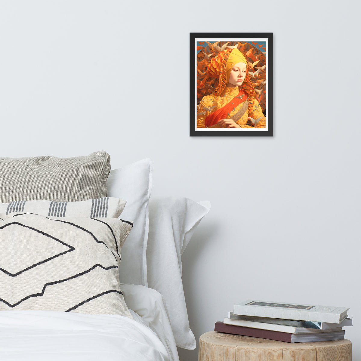 Majestic Mystique - Enigmatic Portrait - - Wooden Framed Posters