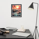 Sunset Symphony- Vibrant Landscape Framed Poster - Black 11″×14″ - Wooden Framed Posters