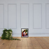 Silent Reflection - The Reading Lady - - Wooden Framed Posters