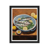 Culinary Artistry - Fresh Catch Delight - Black 11″×14″ - Framed Posters