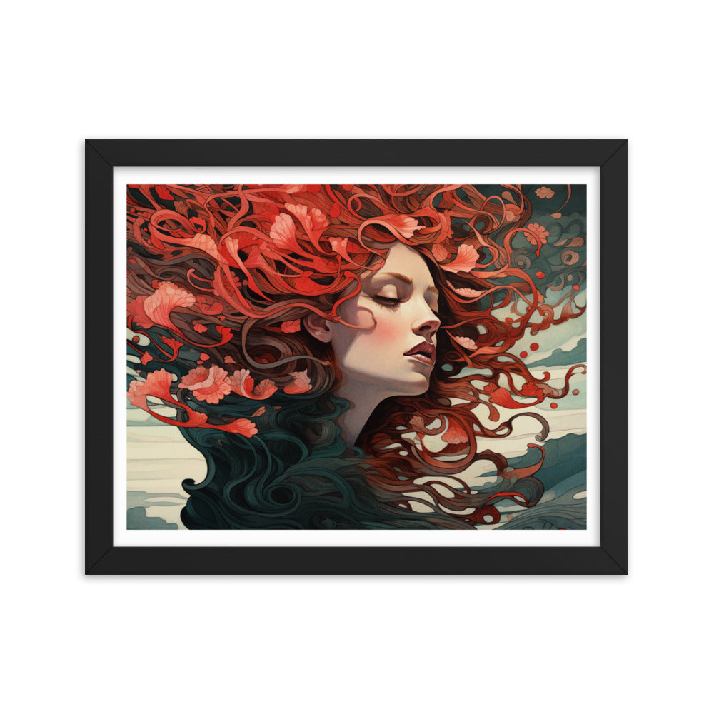 Dreamscape Serenity - Enchanted Reflections - Black 11″×14″ - Framed Poster