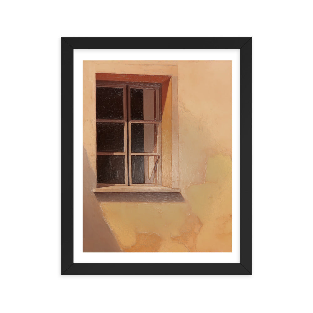 Rustic Reflections - Window into Tranquility - Black 11″×14″ - Framed Posters