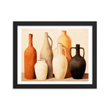 Rustic Elegance - Timeless Vessels in Still Life - Black 11″×14″ - Framed Posters