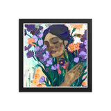 Blossoming Dreams - A Moment Captured - Black 12″×12″ - Wooden Framed Posters