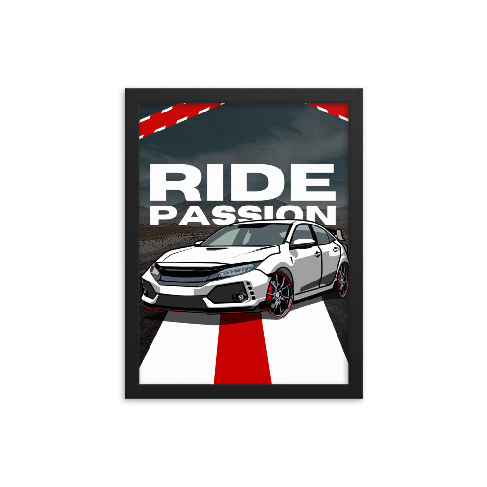 Speed and Style - Ride with Passion - - Framed Poster