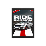 Speed and Style - Ride with Passion - - Framed Poster