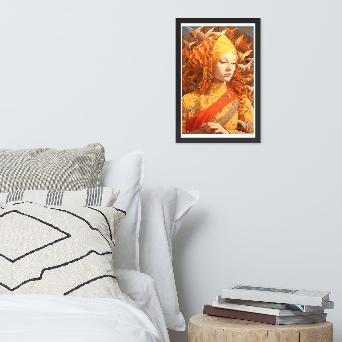 Majestic Mystique - Enigmatic Portrait - - Wooden Framed Posters