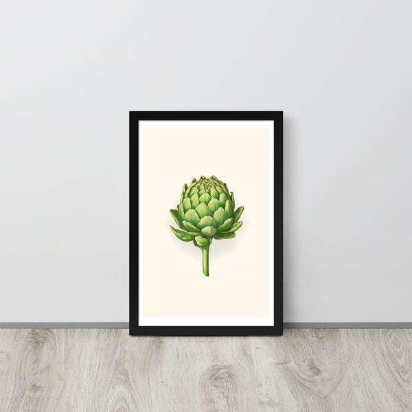 Botanical Beauty - Artichoke Elegance - - Wooden Framed Posters