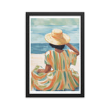 Seaside Reflections - A Tranquil Escape - Black 12″×18″ - Framed Poster