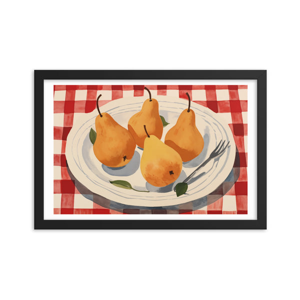 Golden Harvest - A Taste of Tradition - Black 12″×18″ - Framed Posters