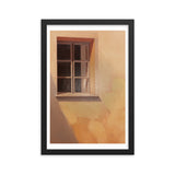 Rustic Reflections - Window into Tranquility - Black 12″×18″ - Framed Posters