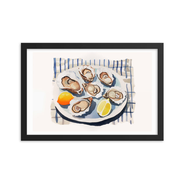 Taste of the Sea - Framed Coastal Art - Black 12″×18″ - Framed Posters