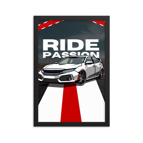 Speed and Style - Ride with Passion - - Framed Poster