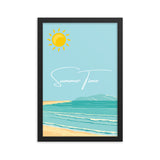 Summer Time Serenity - Framed Coastal Artwork - Black 12″×18″ - Wooden Framed Posters