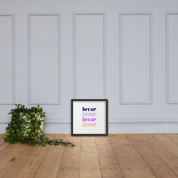 Love Multiplied - Colorful Text Framed Poster - - Framed Posters