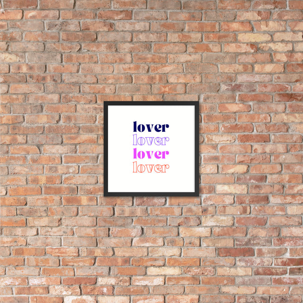 Love Multiplied - Colorful Text Framed Poster - Black 16″×16″ - Framed Posters