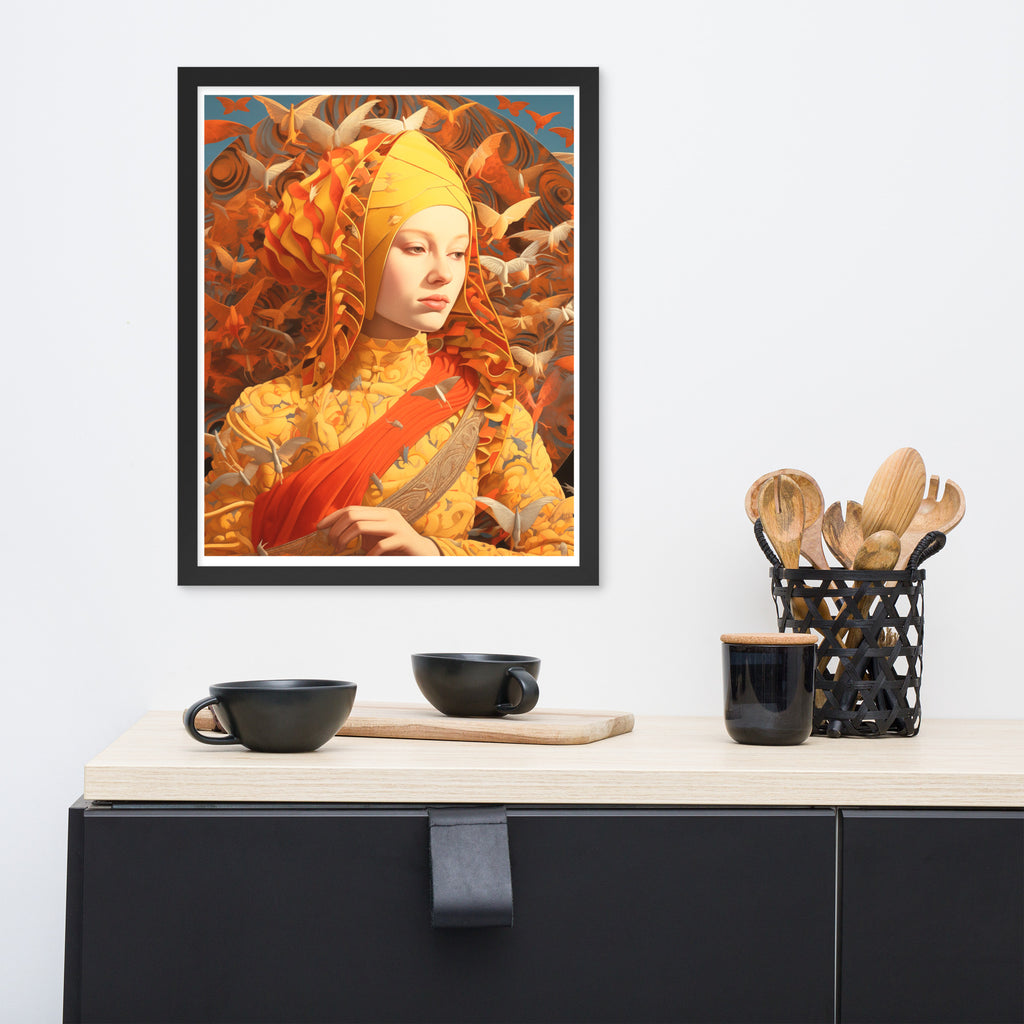 Majestic Mystique - Enigmatic Portrait - - Wooden Framed Posters