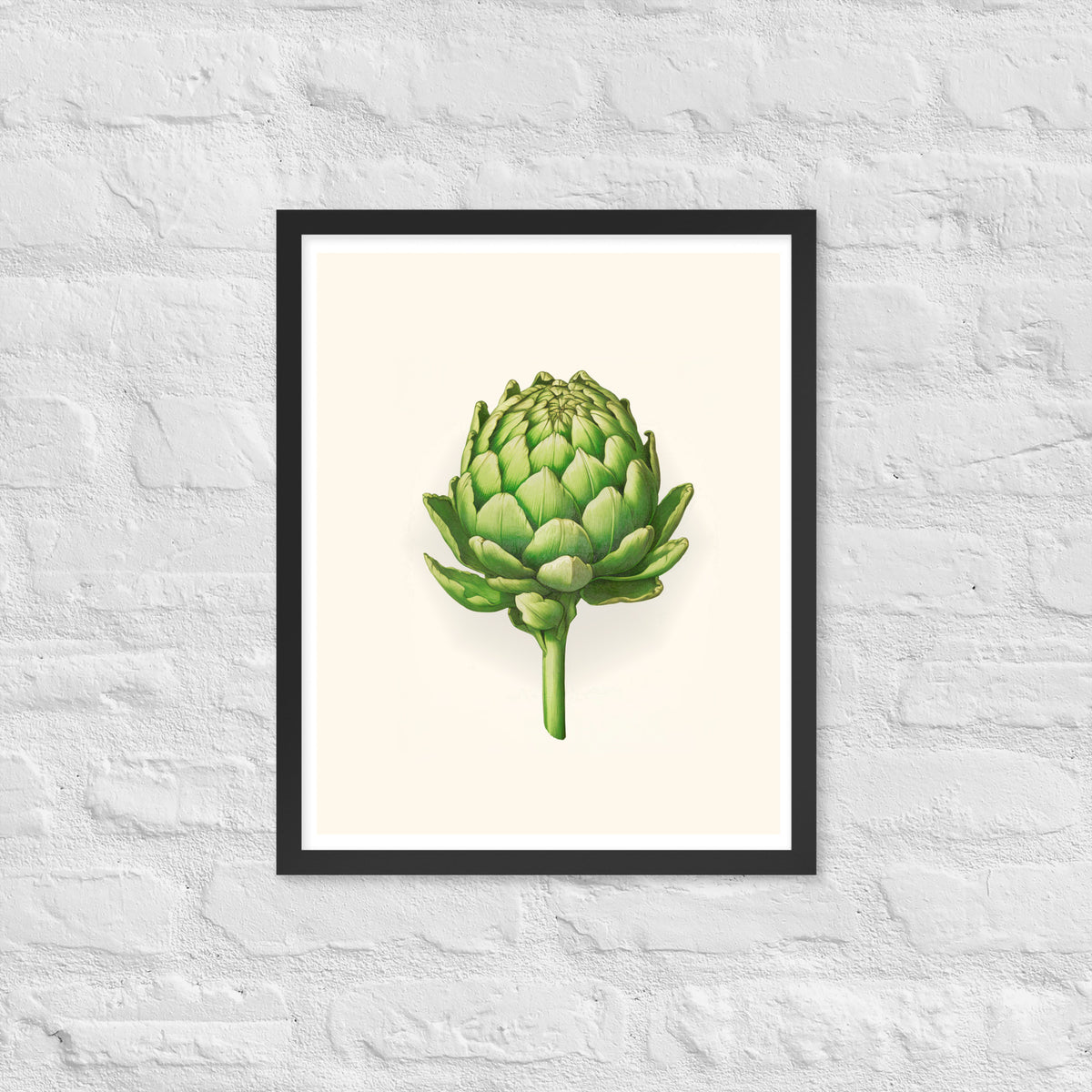 Botanical Beauty - Artichoke Elegance - Black - Wooden Framed Posters