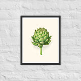 Botanical Beauty - Artichoke Elegance - Black - Wooden Framed Posters