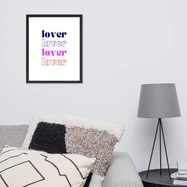 Love Multiplied - Colorful Text Framed Poster - Black 16″×20″ - Framed Posters