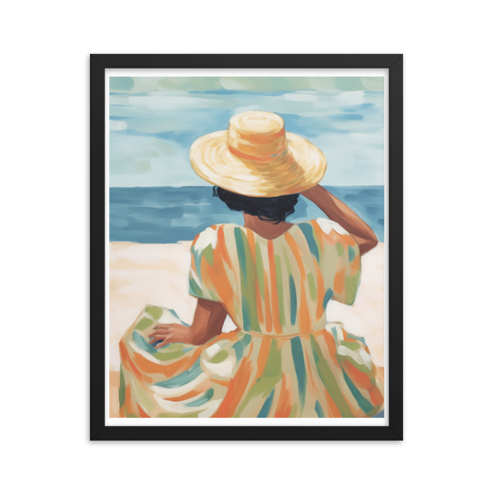 Seaside Reflections - A Tranquil Escape - - Framed Poster