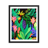 Rainforest Radiance - Colorful Canopy - Black 16″×20″ - Wooden Framed Posters