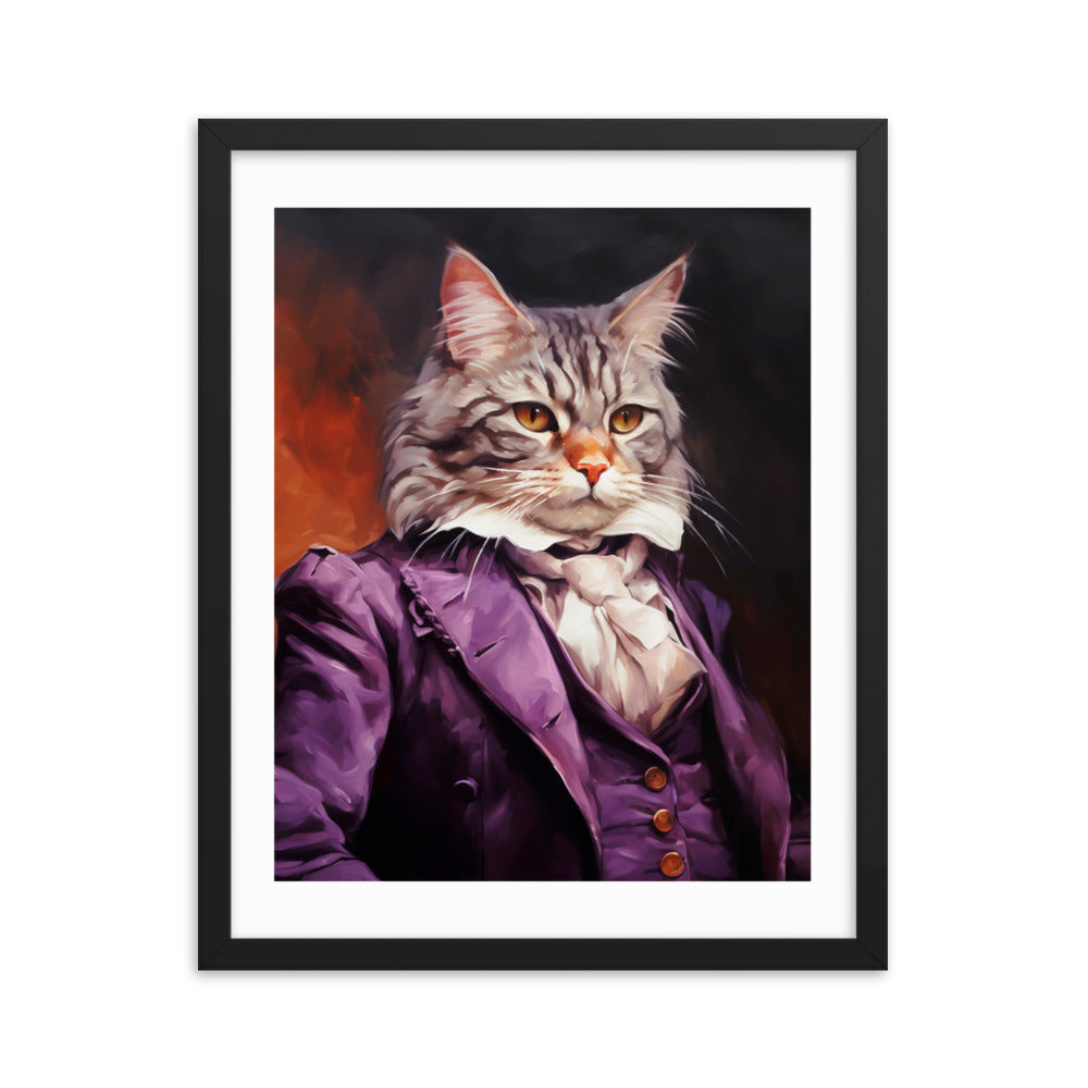 Victorian Cat - Whimsical Nobility - - Framed Posters