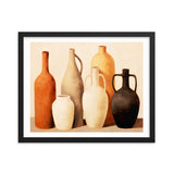 Rustic Elegance - Timeless Vessels in Still Life - Black 16″×20″ - Framed Posters