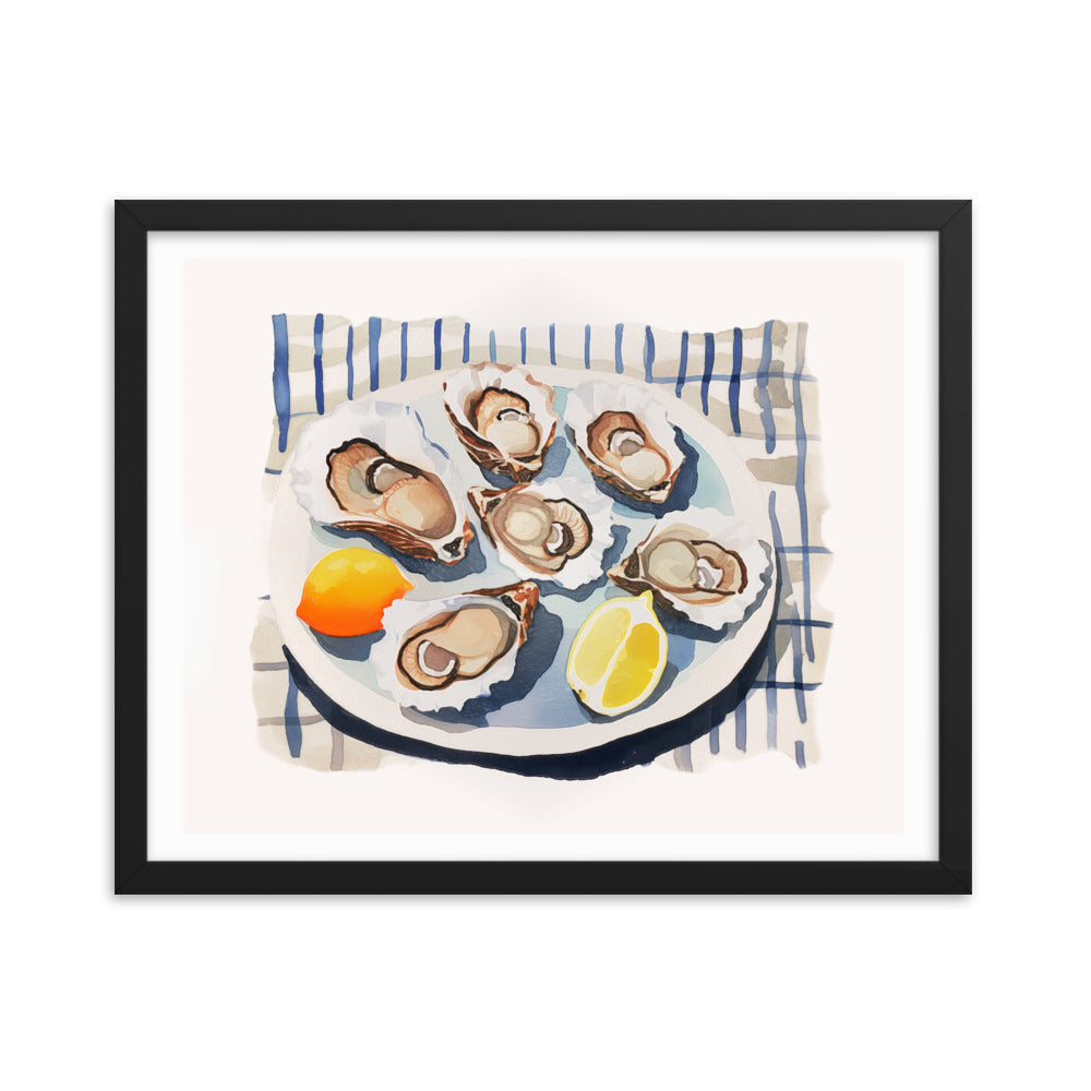 Taste of the Sea - Framed Coastal Art - Black 16″×20″ - Framed Posters