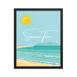 Summer Time Serenity - Framed Coastal Artwork - Black 16″×20″ - Wooden Framed Posters