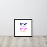 Love Multiplied - Colorful Text Framed Poster - Black 18″×18″ - Framed Posters