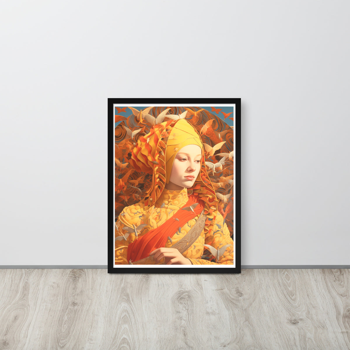 Majestic Mystique - Enigmatic Portrait - - Wooden Framed Posters